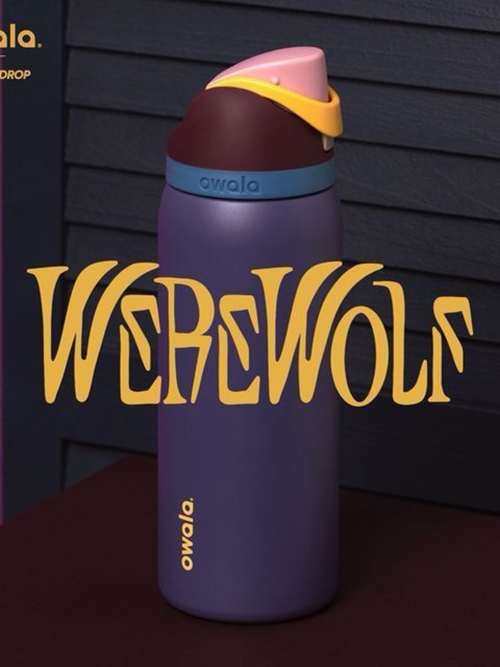 Owalo Purple Werewolf Insulated Water Bottle